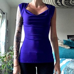 Purple stretchy tank top